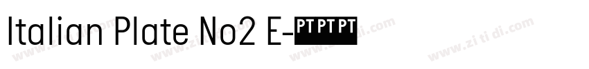Italian Plate No2 E字体转换